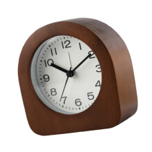 Quiet Operations Kids Alarm Clock Wooden Bedsides-walnutcolor