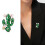 Broche Cactus embellie de strass, accessoire décontracté, Styles 2