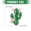 Broche à motifs de cactus à fleurs vibrantes, avec strass en 3