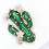 Broche à motifs de cactus à fleurs vibrantes, avec strass en 7