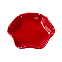 Elegant Ceramic Spoon Rest Holder For Cooks And Baker-Red