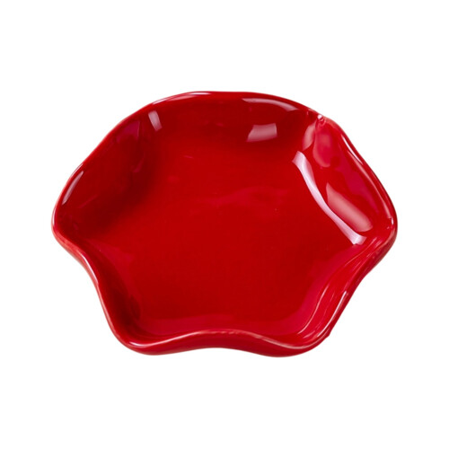Elegant Ceramic Spoon Rest Holder For Cooks And Baker-Red