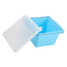 Quadratische Silikon-Gefrierschale mit auslaufsicherem-Blau