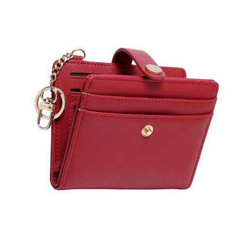 Wallets for Women Clutch Wallet with Rfids Blocking-Burgundy