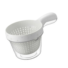 Panier Ă fruits double couche avec trous de drainage pour-Blanc