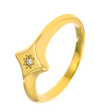 Star Designs Diamonds Rings Available In Elegant-7 Gold-color
