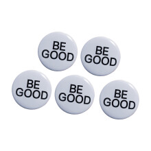 5PCS Colorful Round Pins Brooch ABS Plastic Badges For- M size