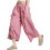 Oversized Checkered Capris Pants Loose Fit Lightweight-Red XL 1