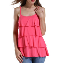 Nursing Cami Tank Tops for Breastfeeding Women-watermelon red M