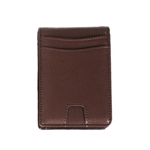 Modern Leather Wallet For Men Magnetic Closure-coffee color