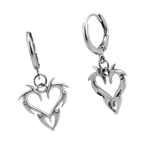 Boucles d'oreilles en forme de cœur, accessoires de rue,-1