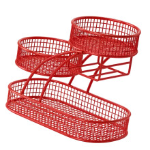 Elegant Metal Wire Fruit Stand With Multiple Layer Storage-C