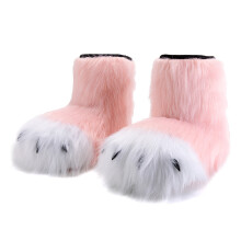 Comfortable Resin Bottom Animal Paws Shoes For Cosplay-Pink