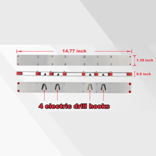 Drill Rack Prevents Accidental Fall Quick Releases-Silver 2
