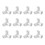 12PCS Professional Water Pipe Couplings Building-Tees 50MM 1