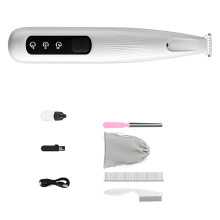 Broad Tip Dog Grooming Shears With Power measure And-White