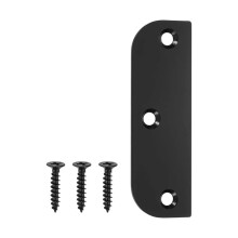 Stainless Steel Door Repair Plate Knob Fixing-Black 1 piece