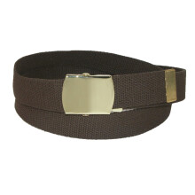 CTM Cotton Adjustable Belt with Brass Buckle