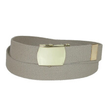 CTM Cotton Adjustable Belt with Brass Buckle