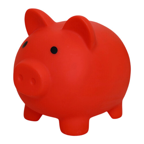 Pot d'épargne décoratif en forme de cochon, support de-Rouge 1