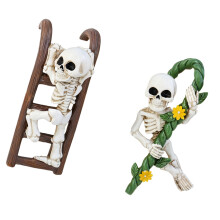 2 Piece Resins Skeletons And Ladder Hanging Ornaments For