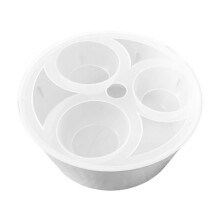Multipurpose Hydroponic Planter 3 Compartment Plastic-White