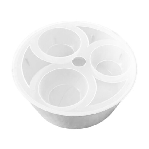 Multipurpose Hydroponic Planter 3 Compartment Plastic-White