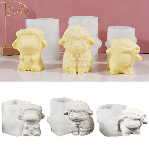 Multipurpose Silicone Sheep Mould For Candle-little sheep003 2