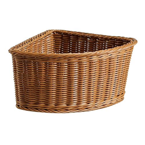PE Woven Triangular Storage Box Curved Shape-1Radius 26.5cm