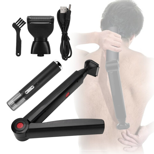 2 In 1 Electric Groomer With Extendable Handle For Back-Black 1
