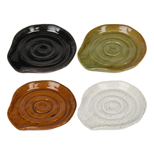 Premium Ceramic Spoon Rest And Sauce Dish Heatproof-White 1