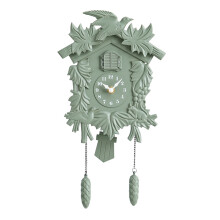 Horloge à coucou à carillon, réglage des volumes d'oiseaux,-Vert