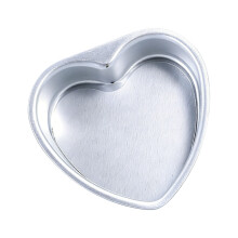 Nonstick Heart Shaped Baking Pan For Cakes Mousse-Silver 8 inch