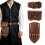 Role Playing Accessory Set PU Belt And Practical-Black 3