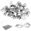 500Pcs 10mm Silver Pyramid Iron Studs 4 Prongs Metal Rivets For 1