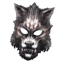 Masque de loup respirant et confortable,-Masque de loup noir