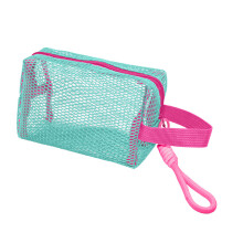 Functional Clear Meshes Cosmetic Pouch Makeup-Light Green