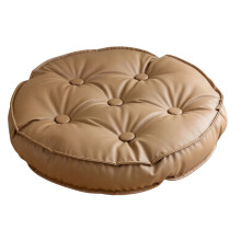 Multipurpose Round Seat Pad Breathable PU Leather-Coffee color