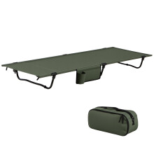 Ultraleichtes, zusammenklappbares Campingbett mit Seitentasche, 150 kg Tragkraft