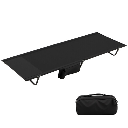 Ultraleichtes Campingbett mit Seitentasche, 193x70x18 cm