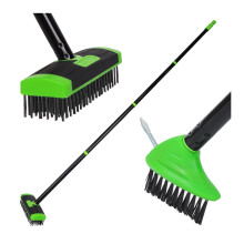 Extra Long Handle Garden Grass Brush Scrubber For-Green