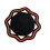 Octagonal Table Mat Nonwoven Placemat Heat- black orange. 18cm 1
