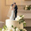 Wedding Cake Top Plastic Bride And Groom Figures-white suit 7