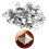 500Pcs 10mm Silver Pyramid Iron Studs 4 Prongs Metal Rivets For 4