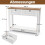 Wood Console Table with 2 Drawers and Shelves, White 1