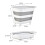 Space Saving Foldable Laundry Cart With U Shape Handle And 3