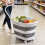 Space Saving Foldable Laundry Cart With U Shape Handle And 5