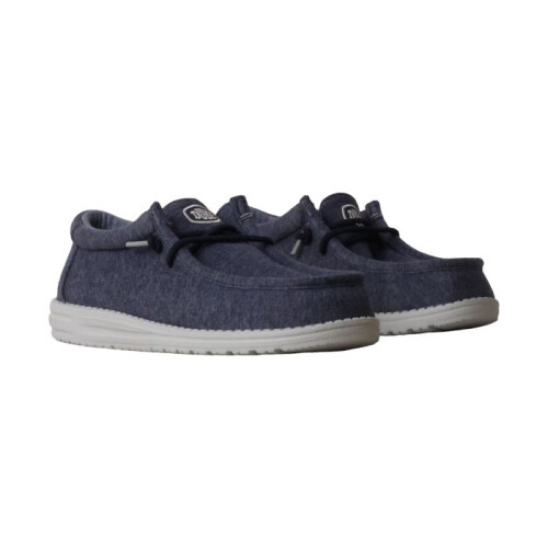 Mocassin à Lacets Hey Dude Wally Stretch Jersey - Marine 2
