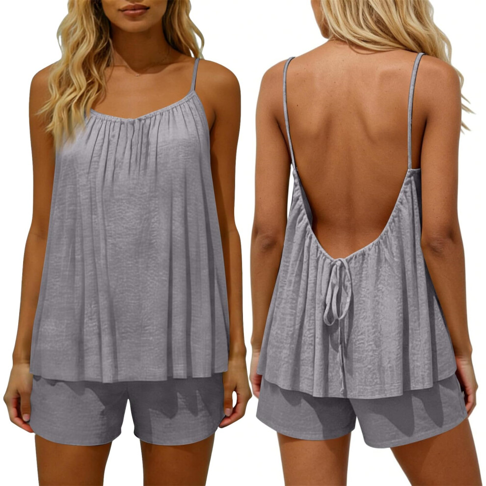 Light/Gray Two Piece Sets For Women Going Out Outfits- Xl