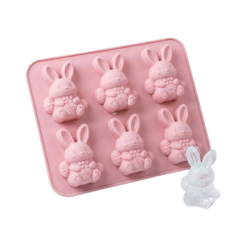 3D Rabbit Shape Ice Cubes Maker Flexible Silicone Molds-3 1